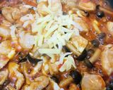 鶏肉と茸のトマトチーズソースのサラダ作り方3写真