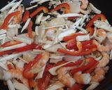 エビとホタテのトマトクリームパスタ✿作り方4写真