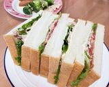 生ハムやツナやチーズのサンドイッチ作り方2写真