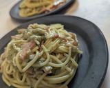 バジルパスタ★ベーコンパスタ作り方4写真