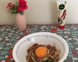 私の創作生ハムユッケ作り方4写真
