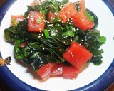 簡単☆漬けマグロとわかめの和え物作り方4写真