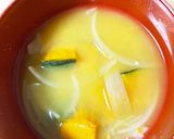 かぼちゃと玉ねぎの味噌汁作り方4写真