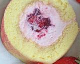 苺パウダとラズベリジュレのロールケーキ作り方40写真