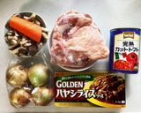 ハッシュドチキン（ハヤシライスソース使用作り方1写真
