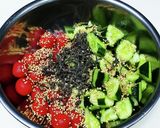 キュウリ、ミニトマト、塩昆布のサラダ作り方11写真