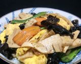 竹の子入り木須肉蛋キクラゲと卵の炒めもの作り方17写真