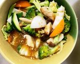レンジ肉無白菜ズッキーニ香味味回鍋肉風作り方14写真