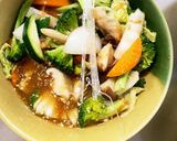 レンジ肉無白菜ズッキーニ香味味回鍋肉風作り方15写真