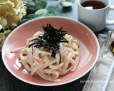 九州こーめん和風イカ明太子クリームパスタ作り方4写真