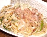 たっぷりネギの焼きうどん作り方3写真