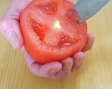 丸ごとトマトのジューシー肉詰め焼き作り方1写真