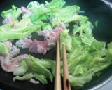 キャベツとニラと豚こまのみそだれ炒め作り方1写真