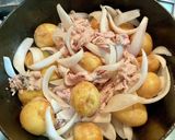 豚肉と新じゃがと新玉ねぎのめんつゆ煮作り方4写真