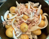 豚肉と新じゃがと新玉ねぎのめんつゆ煮作り方4写真