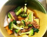 根菜茄子肉無し和風梅照り煮味温野菜サラダ作り方13写真