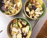 根菜茄子肉無し和風梅照り煮味温野菜サラダ作り方17写真