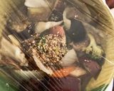 根菜茄子肉無し和風梅照り煮味温野菜サラダ作り方19写真