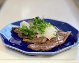 簡単一品！牛肉焼き肉をおろしポン酢で作り方5写真