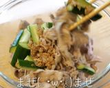 糖質オフ！豚肉ときゅうりのゴマ塩サラダ♬作り方8写真