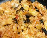 トマト缶チキンライスの目玉焼きオムライス作り方3写真