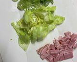 簡単！レタスの炒飯作り方1写真