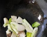 鶏せせりと青梗菜の炒め作り方3写真