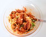 油揚げでサクッうま!【豚キムチ信田】作り方2写真