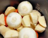 冷凍ナス、冷凍ほうれん草と竹輪入りカレー作り方3写真