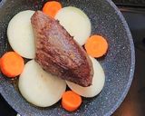 フライパンで『ジューシー牛たたき＆タレ』作り方5写真
