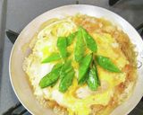 絹さやと新タマネギの玉子丼作り方6写真