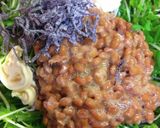 豆苗と納豆と塩昆布のネバネバサラダ♡作り方3写真