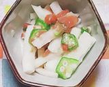 長芋、オクラの梅肉和え作り方6写真