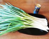千本ネギとタケノコ、豚バラ肉の炒め物作り方1写真