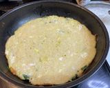 ニラと卵と長芋で山芋焼き作り方8写真