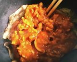 ◆ホウレン草と舞茸のミートソース焼き◆作り方4写真