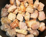 圧力鍋　豚肩ロースでやわらか角煮作り方2写真
