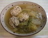 ふわふわ鶏団子と白菜のスープ作り方4写真