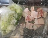 長ネギたっぷり豚バラ肉の簡単お好み焼き作り方1写真