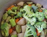空豆と牛肉の煮物作り方2写真