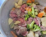 空豆と牛肉の煮物作り方3写真