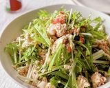 【楽めし】鮭フレークと豆腐と水菜のサラダ作り方3写真