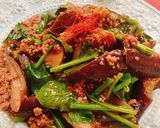 挽肉100ｇ☆ナスとほうれん草の中華炒め作り方8写真