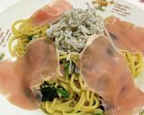 ♡生ハムしらすほうれん草のペペロンチーノ作り方10写真