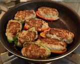 （カラフル）ピーマンで綺麗で楽しい肉詰め作り方10写真