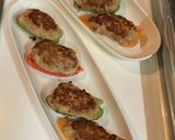（カラフル）ピーマンで綺麗で楽しい肉詰め作り方11写真