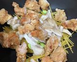 ホットクックで唐揚げパスタ作り方3写真