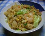 海鮮レタス炒飯作り方6写真