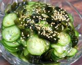 糖質オフ♬「きゅうりとわかめの梅酢和え」作り方6写真