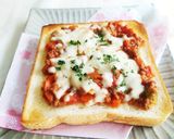 残ったミートソースでピザ風トースト作り方5写真
